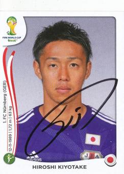 Hiroshi Kiyotake  Japan  WM 2014 Panini Sticker original signiert 