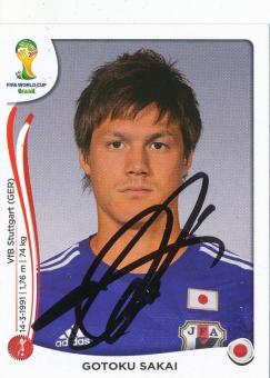 Gotoku Sakai  Japan  WM 2014 Panini Sticker original signiert 