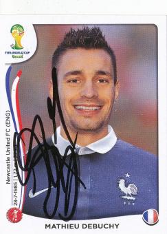 Mathieu Debuchy  Frankreich  WM 2014 Panini Sticker original signiert 