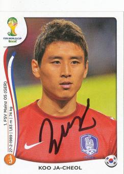 Koo Ja Cheol  Südkorea  WM 2014 Panini Sticker original signiert 
