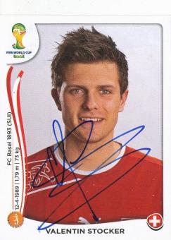 Valentin Stocker  Schweiz  WM 2014 Panini Sticker original signiert 