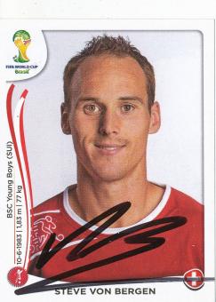 Steve von Bergen  Schweiz  WM 2014 Panini Sticker original signiert 