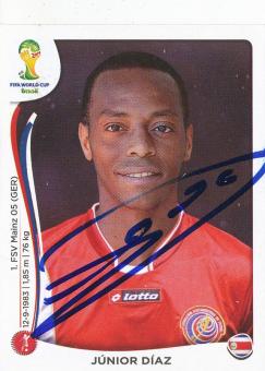 Junior Diaz  Costa Rica  WM 2014 Panini Sticker original signiert 