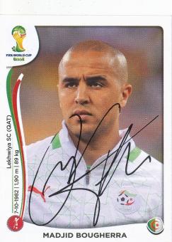 Madjid Bougherra  Algerien  WM 2014 Panini Sticker original signiert 