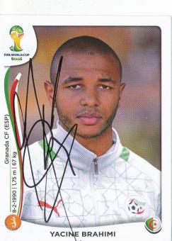 Yacine Brahimi  Algerien  WM 2014 Panini Sticker original signiert 