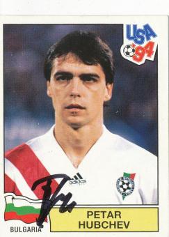 Petar Hubchev   Bulgarien  Panini  WM 1994  Sticker original signiert 