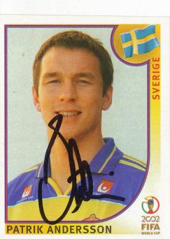 Patrik Andersson  Schweden  Panini  WM 2002  Sticker original signiert 