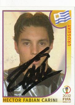 Hector Fabian Carini  Uruguay  Panini  WM 2002  Sticker original signiert 