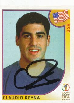 Claudio Reyna  USA  Panini  WM 2002  Sticker original signiert 