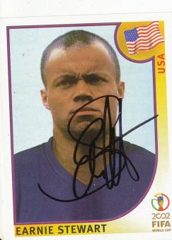 Earnie Stewart  USA  Panini  WM 2002  Sticker original signiert 