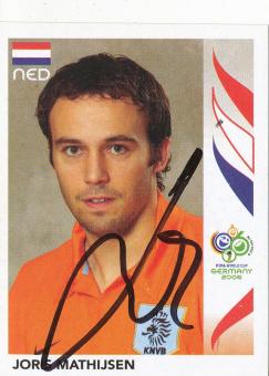 Joris Mathijsen  Holland  Panini  WM 2006  Sticker original signiert 