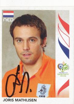 Joris Mathijsen  Holland  Panini  WM 2006  Sticker original signiert 