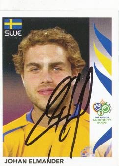 Johan Elmander  Schweden  Panini  WM 2006  Sticker original signiert 
