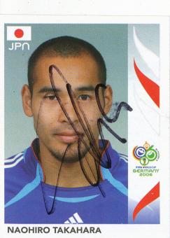 Naohiro Takahara  Japan  Panini  WM 2006  Sticker original signiert 
