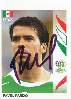 Pavel Pardo  Mexiko  Panini  WM 2006  Sticker original signiert 