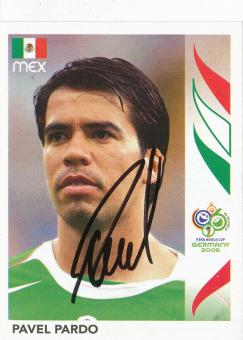 Pavel Pardo  Mexiko  Panini  WM 2006  Sticker original signiert 