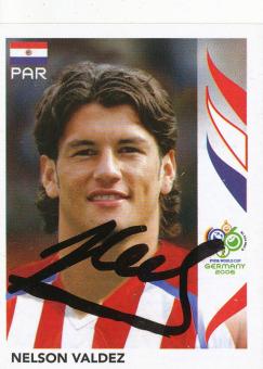 Nelson Valdez  Paraguay  Panini  WM 2006  Sticker original signiert 