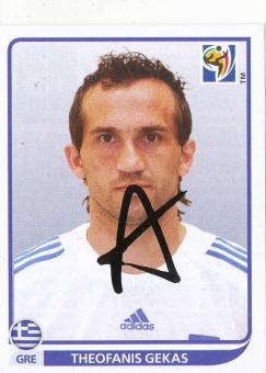 Theofanis Gekas  Griechenland  Panini  WM 2010  Sticker original signiert 