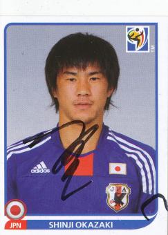 Shinji Okazaki  Japan  Panini  WM 2010  Sticker original signiert 
