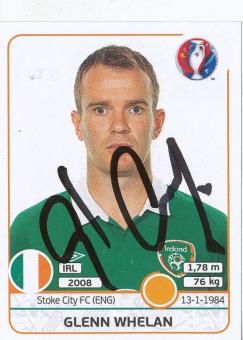 Glenn Whelan  Irland  Panini  EM 2016  Sticker original signiert 