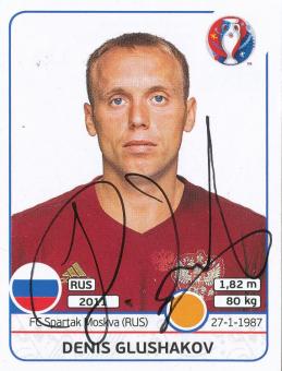 Denis Glishakov  Rußland  Panini  EM 2016  Sticker original signiert 