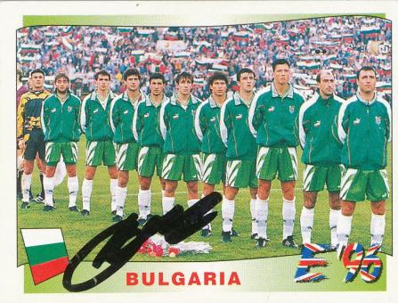Krasimir Balakov  Bulgarien  Panini  EM 1996  Sticker original signiert 