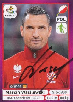 Marcin Wasilewski  Polen  Panini  EM 2012  Sticker original signiert 