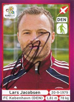 Lars Jacobsen  Dänemark  Panini  EM 2012  Sticker original signiert 
