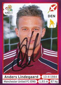Anders Lindegaard  Dänemark  Panini  EM 2012  Sticker original signiert 
