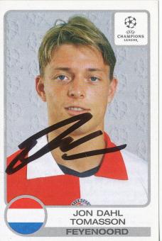 Jon Dahl Tomasson  Feyenoord Rotterdam  2001/2002  Panini  CL  Sticker original signiert 