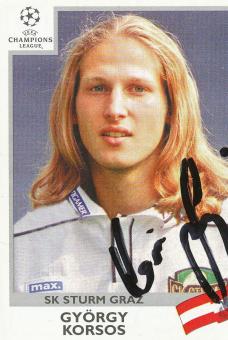 György Korsos  SK Sturm Graz  Panini  CL  Sticker original signiert 