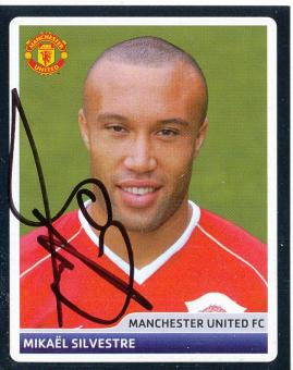 Mikael Silvestre  Manchester United  2006/2007  Panini  CL  Sticker original signiert 
