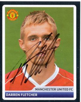 Darren Fletcher  Manchester United  2006/2007  Panini  CL  Sticker original signiert 