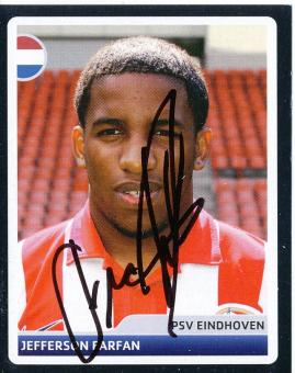 Jefferson Farfan   PSV Eindhoven  2006/2007  Panini  CL  Sticker original signiert 