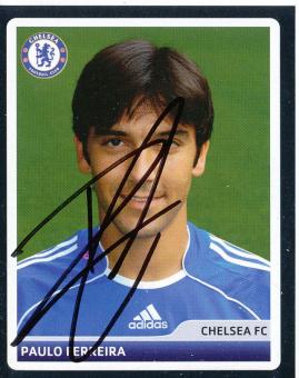 Paulo Fereira  FC Chelsea London  2006/2007  Panini  CL  Sticker original signiert 