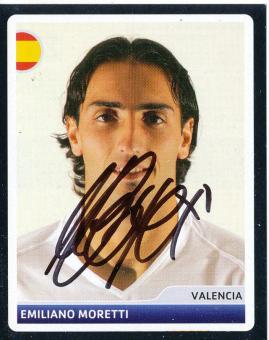 Emiliano Moretti  FC Valencia  2006/2007  Panini  CL  Sticker original signiert 