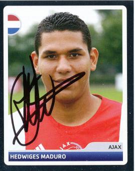 Hedwiges Maduro  Ajax Amsterdam  2006/2007  Panini  CL  Sticker original signiert 