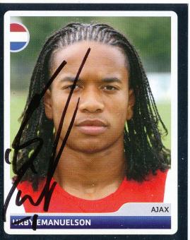 Urby Emanuelson  Ajax Amsterdam  2006/2007  Panini  CL  Sticker original signiert 