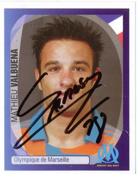 Mathieu Valbuena  Olympique Marseille   2007/2008  Panini  CL  Sticker original signiert 