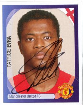 Patrice Evra   Manchester United   2007/2008  Panini  CL  Sticker original signiert 