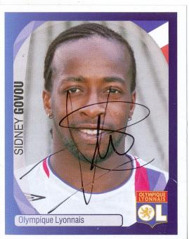 Sidney Govou  Olympique Lyon   2007/2008  Panini  CL  Sticker original signiert 
