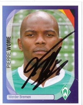 Pierre Wome  SV Werder Bremen   2007/2008  Panini  CL  Sticker original signiert 