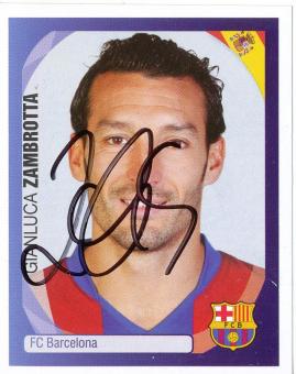 Gianluca Zambrotta   FC Barcelona   2007/2008  Panini  CL  Sticker original signiert 