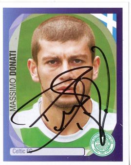 Massimo Donati  Celtic Glasgow   2007/2008  Panini  CL  Sticker original signiert 