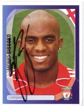Momo Sissoko  FC Liverpool   2007/2008  Panini  CL  Sticker original signiert 