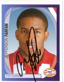Jefferson Farfan  PSV Eindhoven   2007/2008  Panini  CL  Sticker original signiert 