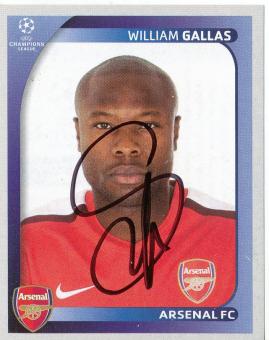 William Gallas  FC Arsenal London  2008/2009  Panini  CL  Sticker original signiert 