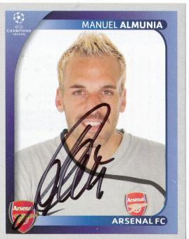 Manuel Almunia  FC Arsenal London  2008/2009  Panini  CL  Sticker original signiert 