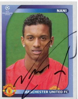 Nani  Manchester United  2008/2009  Panini  CL  Sticker original signiert 