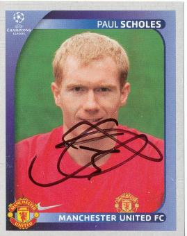 Paul Scholes  Manchester United  2008/2009  Panini  CL  Sticker original signiert 